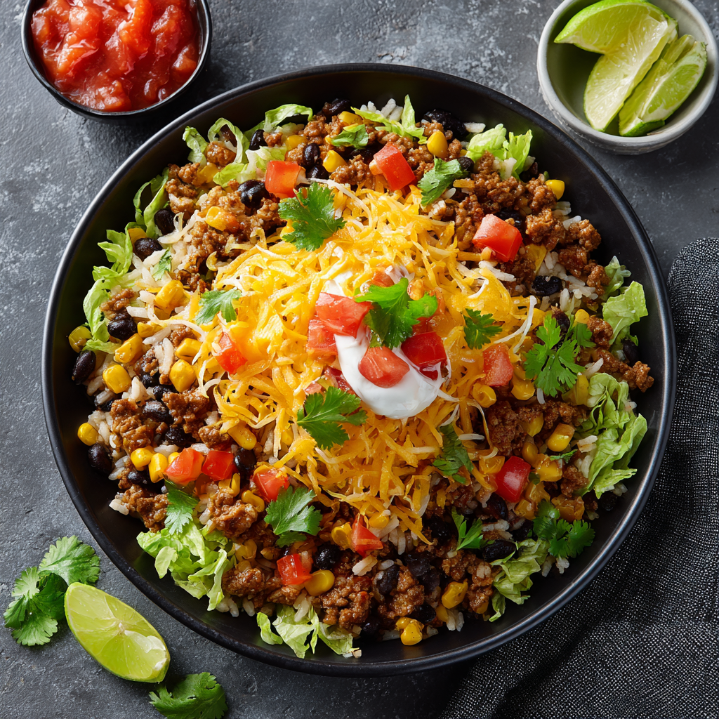 The Ultimate Taco Rice Bowl