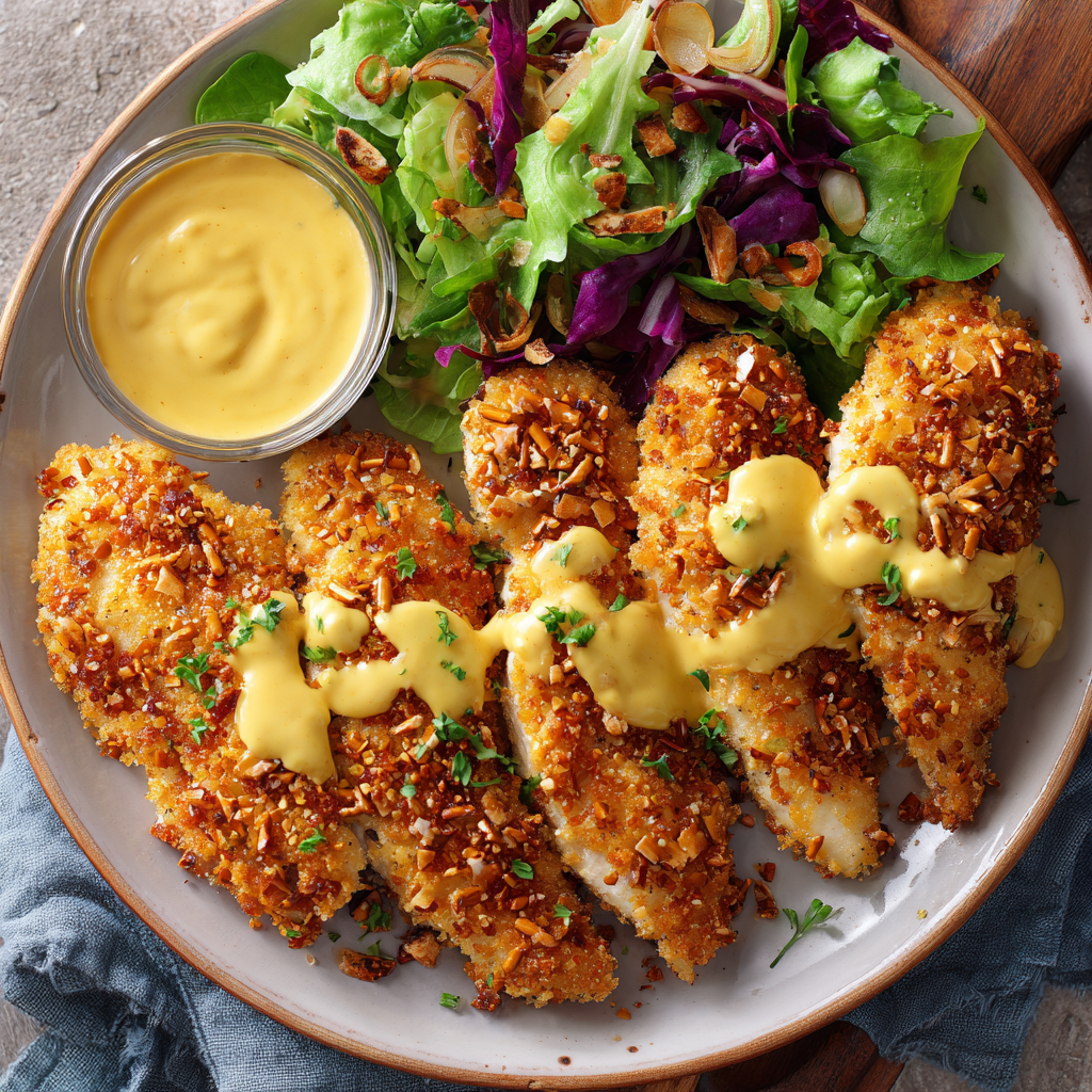 Pretzel Chicken with Mustard-Cheddar Sauce: An Amazing Ultimate Recipe for the Ages