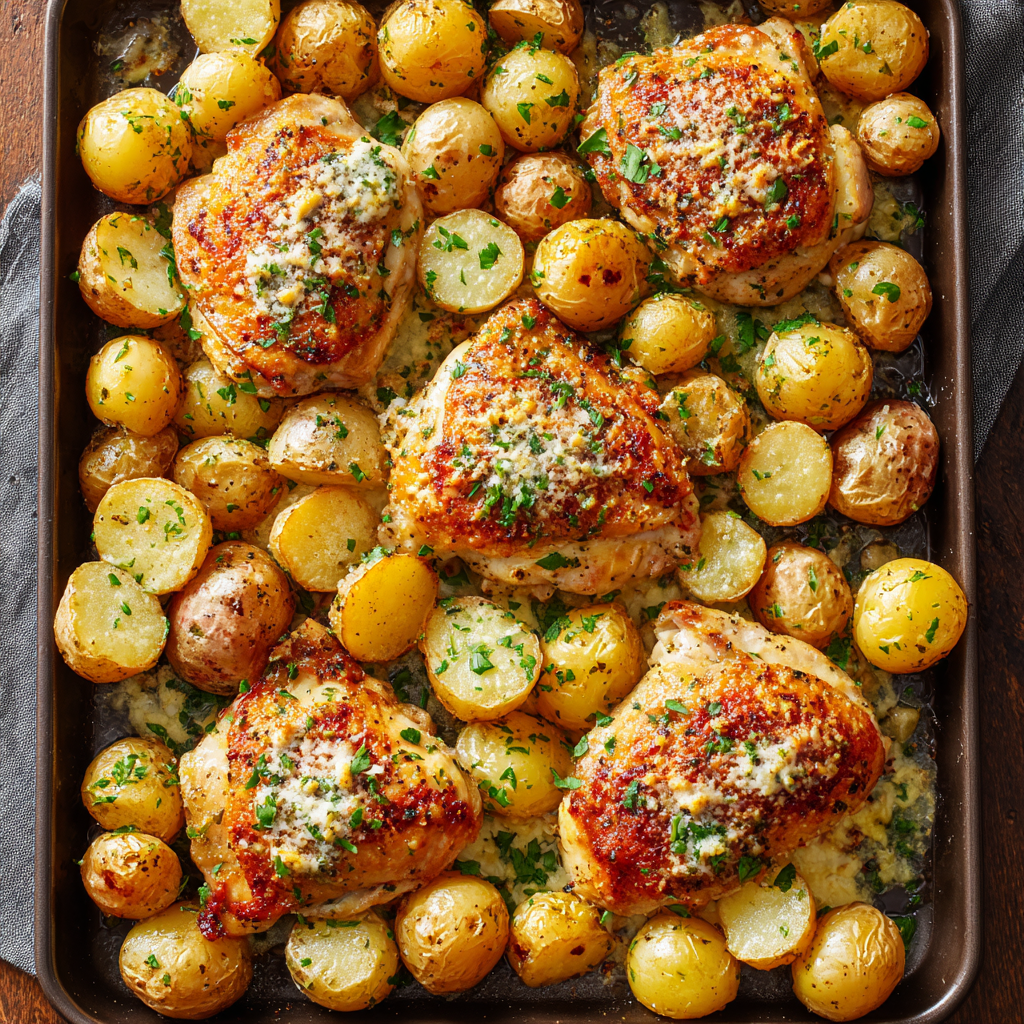 The Ultimate Garlic Parmesan Chicken and Potatoes (One-Pan Dinner): Your Weeknight Savior