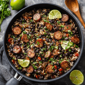 Read more about the article A Culinary Journey: The Ultimate Guide to Hearty Black Beans and Rice with Sausage