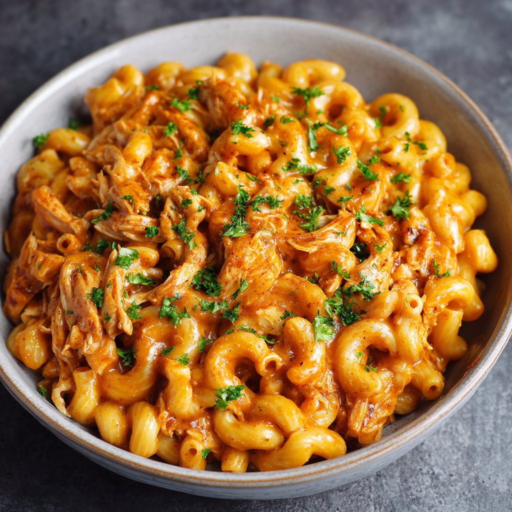 The Ultimate BBQ Chicken Mac and Cheese