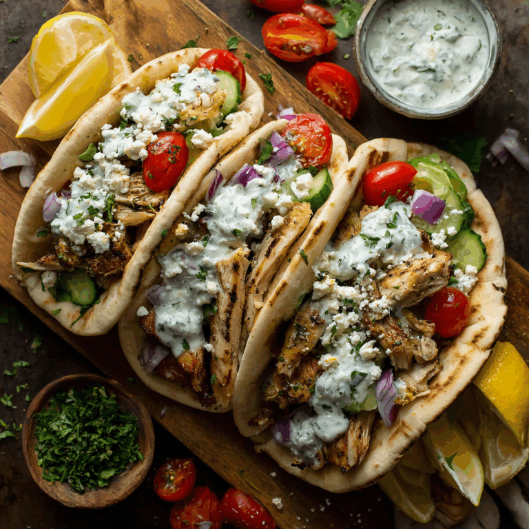 A Culinary Odyssey: Crafting the Perfect Mediterranean Chicken Gyros with Creamy Feta Tzatziki