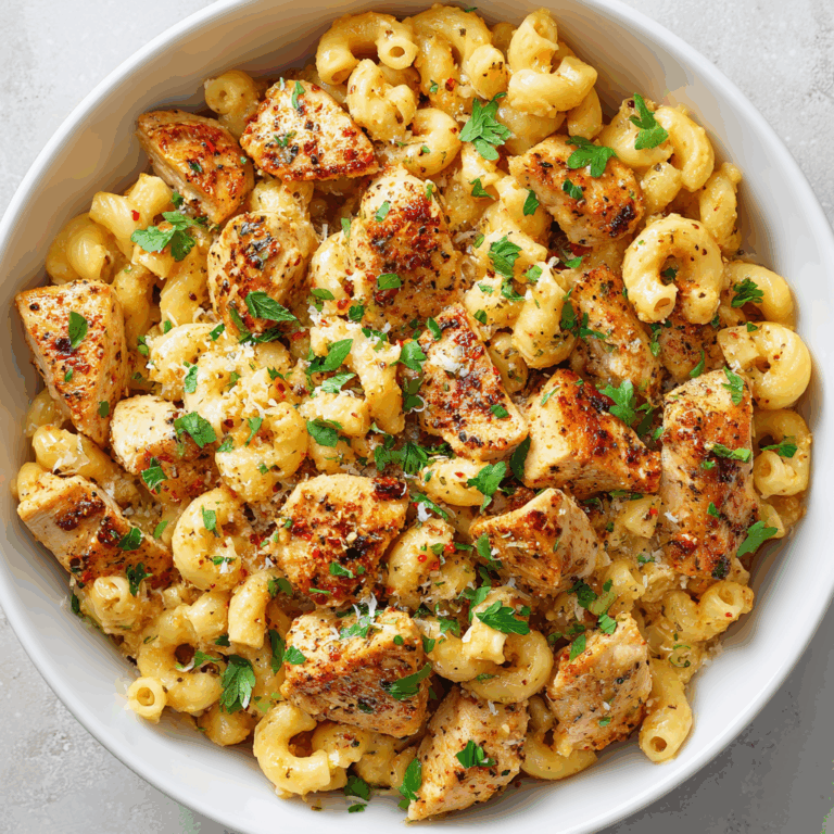 High-Protein Honey Garlic Butter Chicken & Mac & Cheese