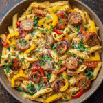 One Pot Creamy Cajun Sausage Pasta (30-Minutes!)