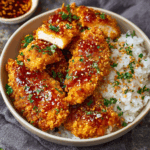 Baked Crunchy Hot Honey Chicken Recipe (So Crispy!)