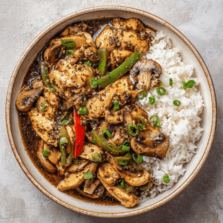 Black Pepper Chicken with Mushrooms: A 30-Minute Culinary Masterpiece