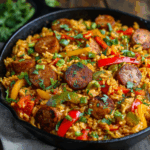 The Ultimate Cajun Sausage and Rice Skillet: A One-Pan Symphony of Flavor
