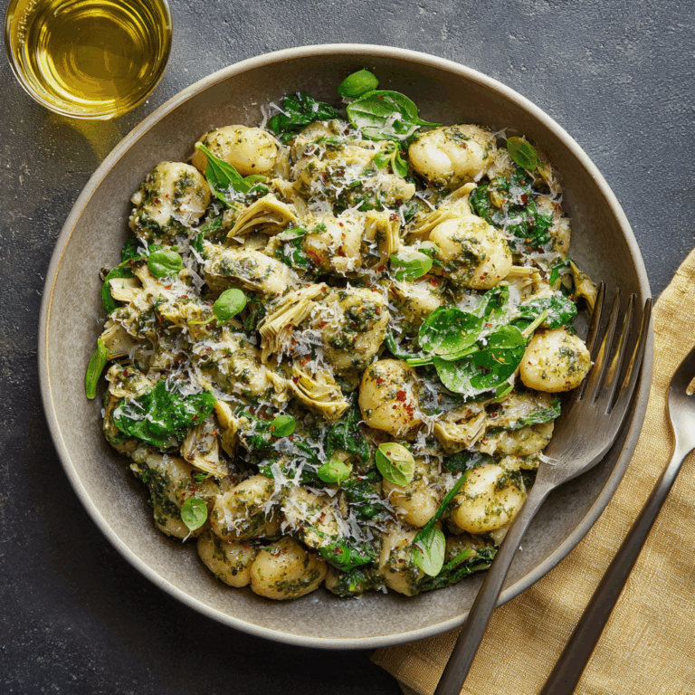Creamy Pesto Gnocchi with Spinach and Artichokes: The Ultimate Comfort Food
