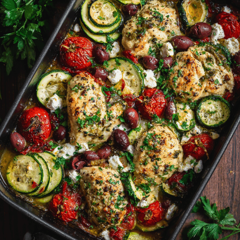 Mediterranean Chicken Zucchini Bake: A Flavorful & Healthy One-Pan Wonder