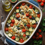One-Pan Mediterranean Chicken Zucchini Bake