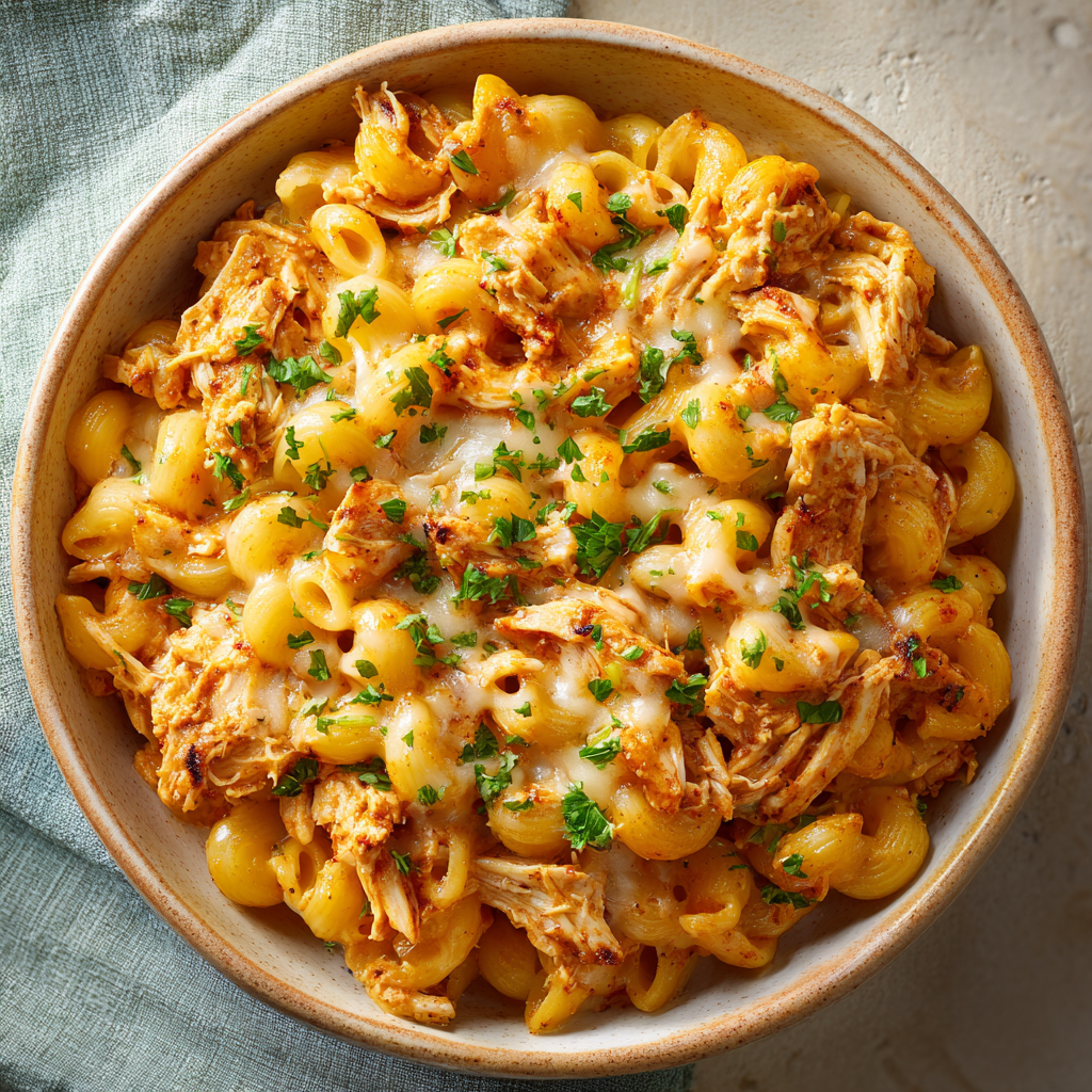 The Ultimate BBQ Chicken Mac and Cheese