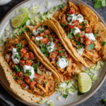 The Easiest Crockpot Chicken Tacos (4 Ingredients!)