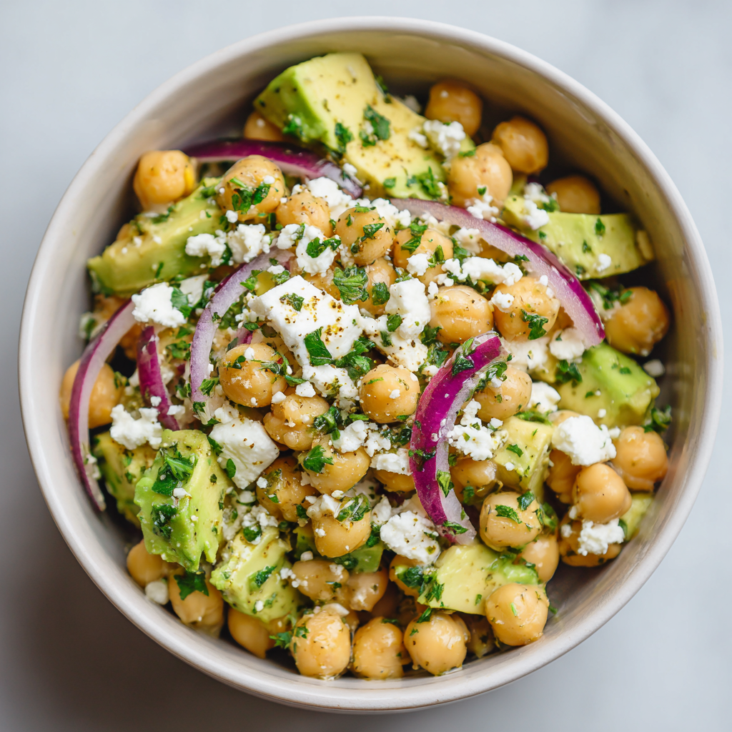 Your New Favorite Salad: This Chickpea Feta Avocado Salad Comes Together in 15 Minutes