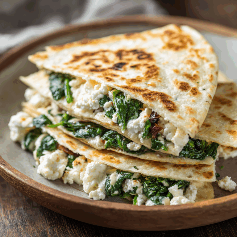 Spinach & Feta Quesadillas in 20 Minutes!