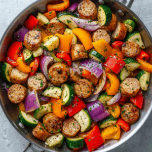 Read more about the article Your New Go-To Meal: 10 Minute Air Fryer Chicken Sausage and Veggies