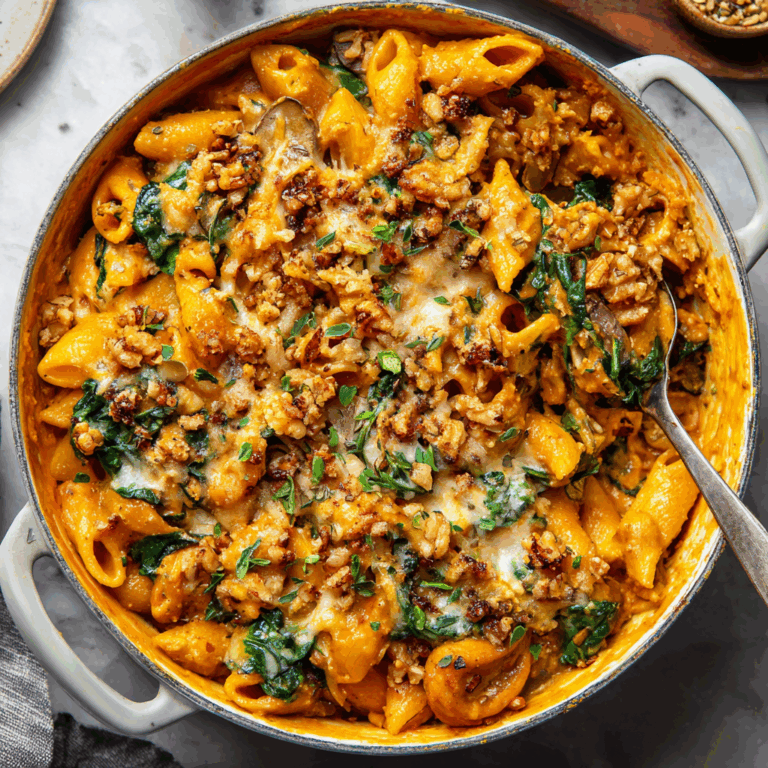 The Anatomy of the Ultimate Autumn Pasta Bake with Pumpkin Tomato Sauce
