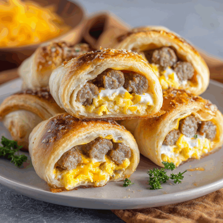Sausage, Egg, and Cheese Breakfast Roll-Ups