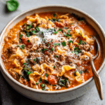 Mouthwatering One Pot Lasagna Soup