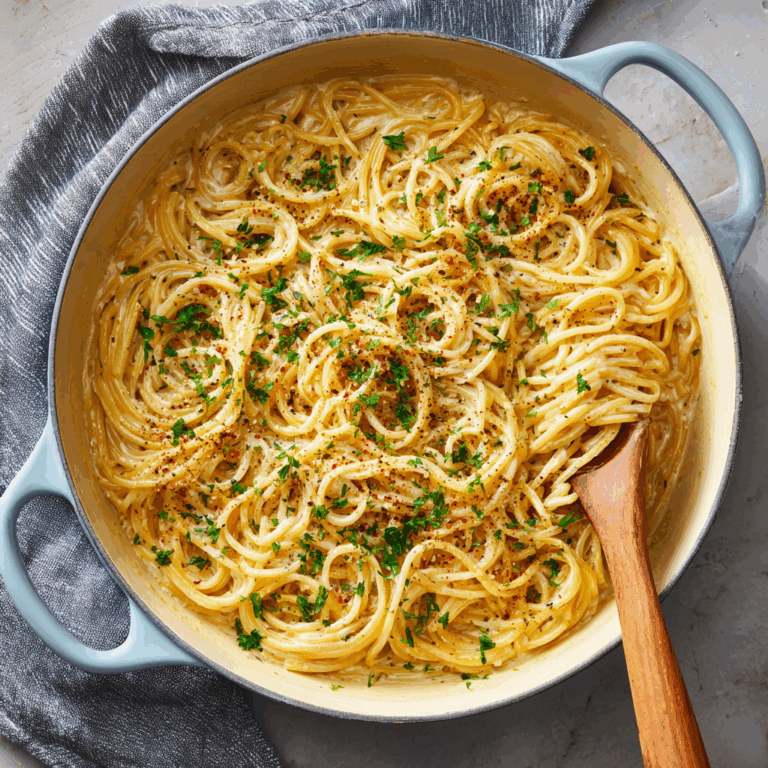 One Pot Creamy Garlic Pasta (Just 20 Minutes!)