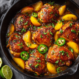 Read more about the article Jalapeno Peach Chicken: The Ultimate Sweet, Spicy, and Savory Weeknight Dinner