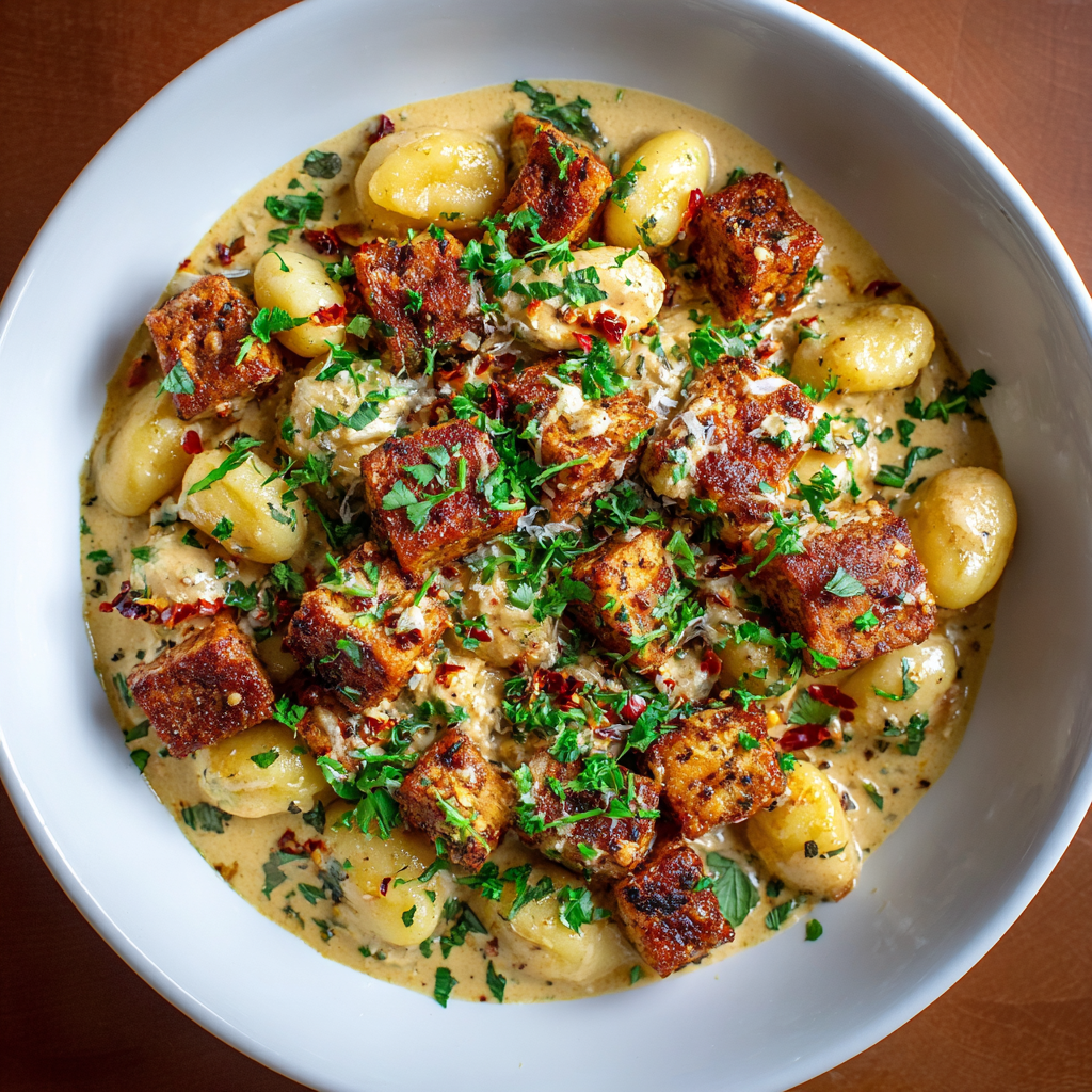 Marry Me Crispy Tofu with Gnocchi – Vegan & Dairy Free!