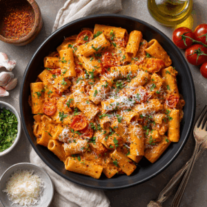 Read more about the article Unveiling the Ultimate Comfort Food: Your New Go-To Creamy Tomato Garlic Pasta Recipe