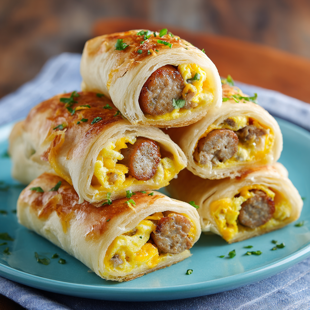 Sausage Egg Breakfast Roll-Ups – Quick & Easy Morning Treat!