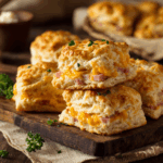 Savory Ham and Cheese Butter Biscuits: Fluffy Homemade Treat