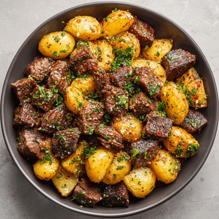 The Ultimate One-Pan Wonder: Garlic Steak Bites and Potatoes