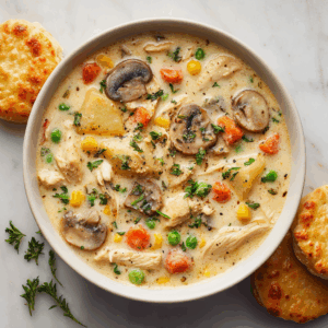 Read more about the article Cozy Up with the Ultimate Chicken Pot Pie Soup Recipe