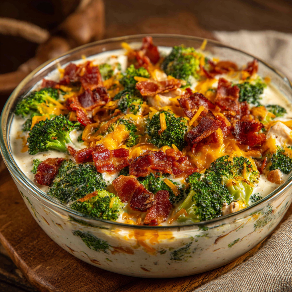 The Ultimate Chicken Bacon Ranch Broccoli Casserole: A High-Protein, Low-Carb Feast