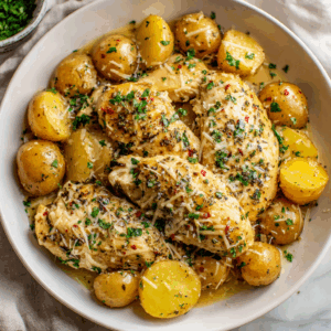 Read more about the article Garlic Parmesan Crockpot Chicken and Potatoes: An Incredible Ultimate Recipe for Effortless Comfort