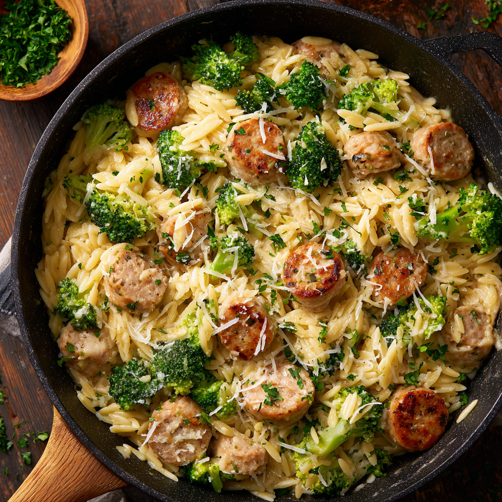 Chicken Sausage and Broccoli Orzo: A Delicious Recipe! Your New Weeknight Hero