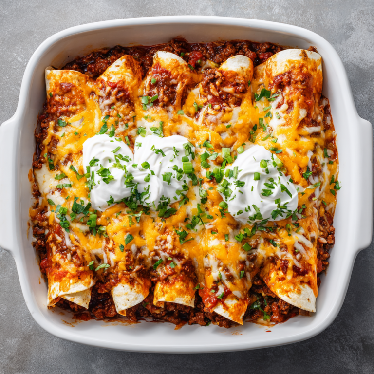 5-Ingredient Beef Enchiladas (Easy, Cheesy Weeknight Dinner)