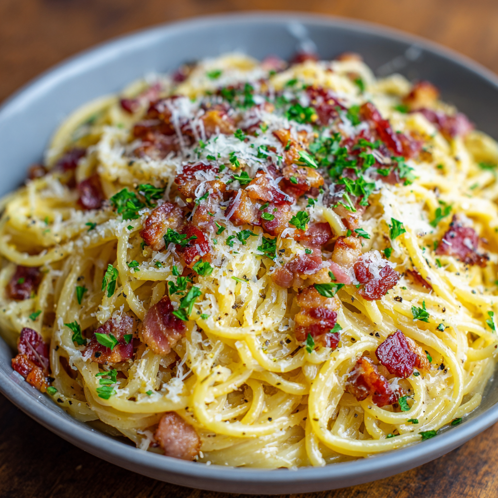 Classic Bacon Carbonara Pasta (Quick & Easy)