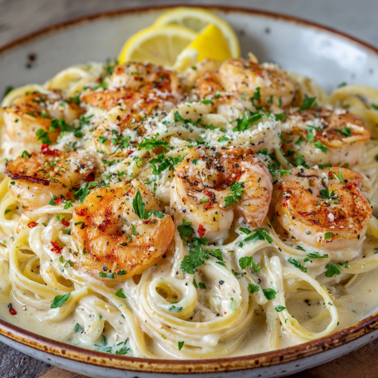 Creamy Garlic Shrimp Pasta