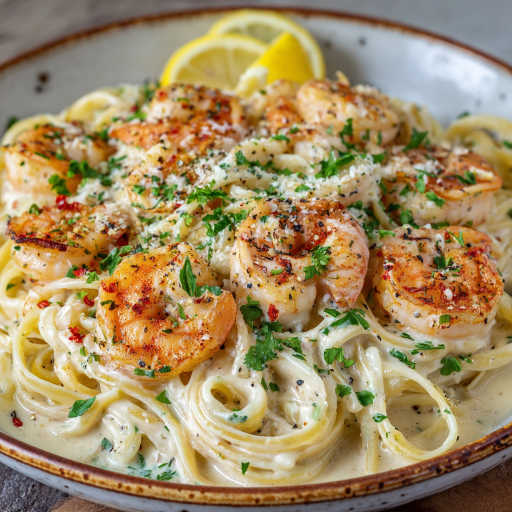 Creamy Garlic Shrimp Pasta