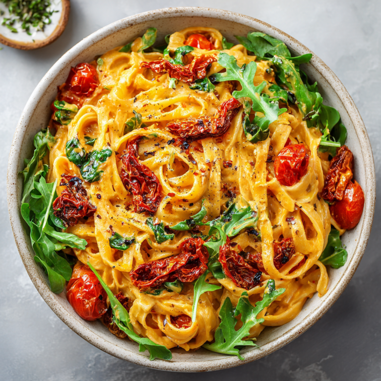 Vegan Creamy Sun Dried Tomato Pasta Recipe