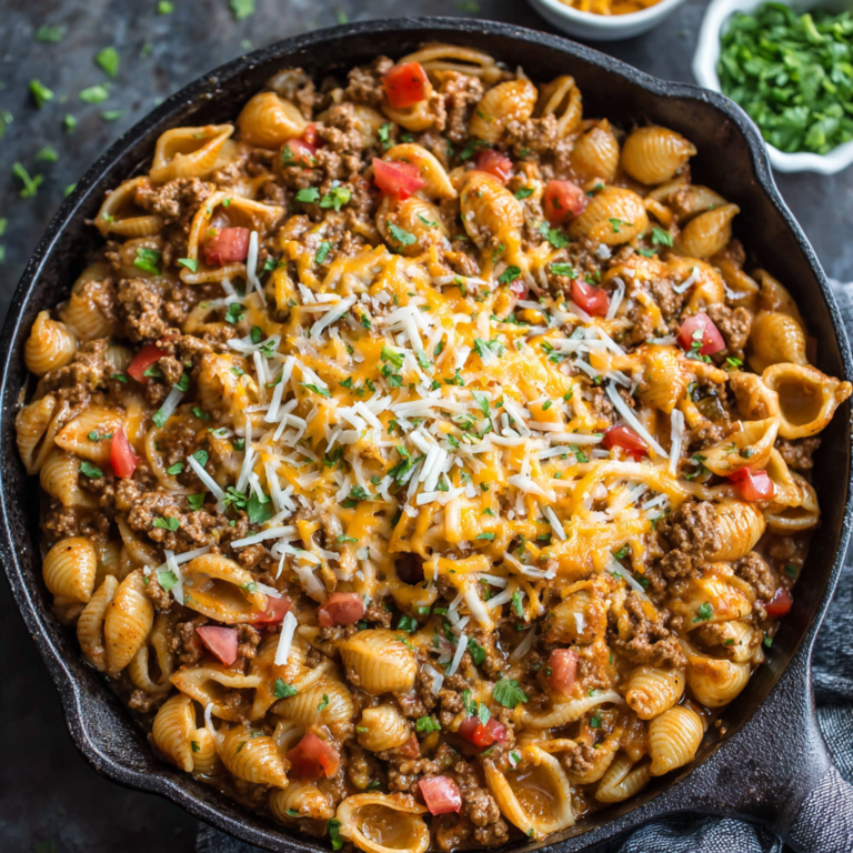 Cheesy Beef Taco Pasta (One-Pot, Family Favorite)