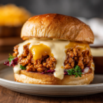 Cajun Chicken Sloppy Joes with Creamy Cheese Sauce