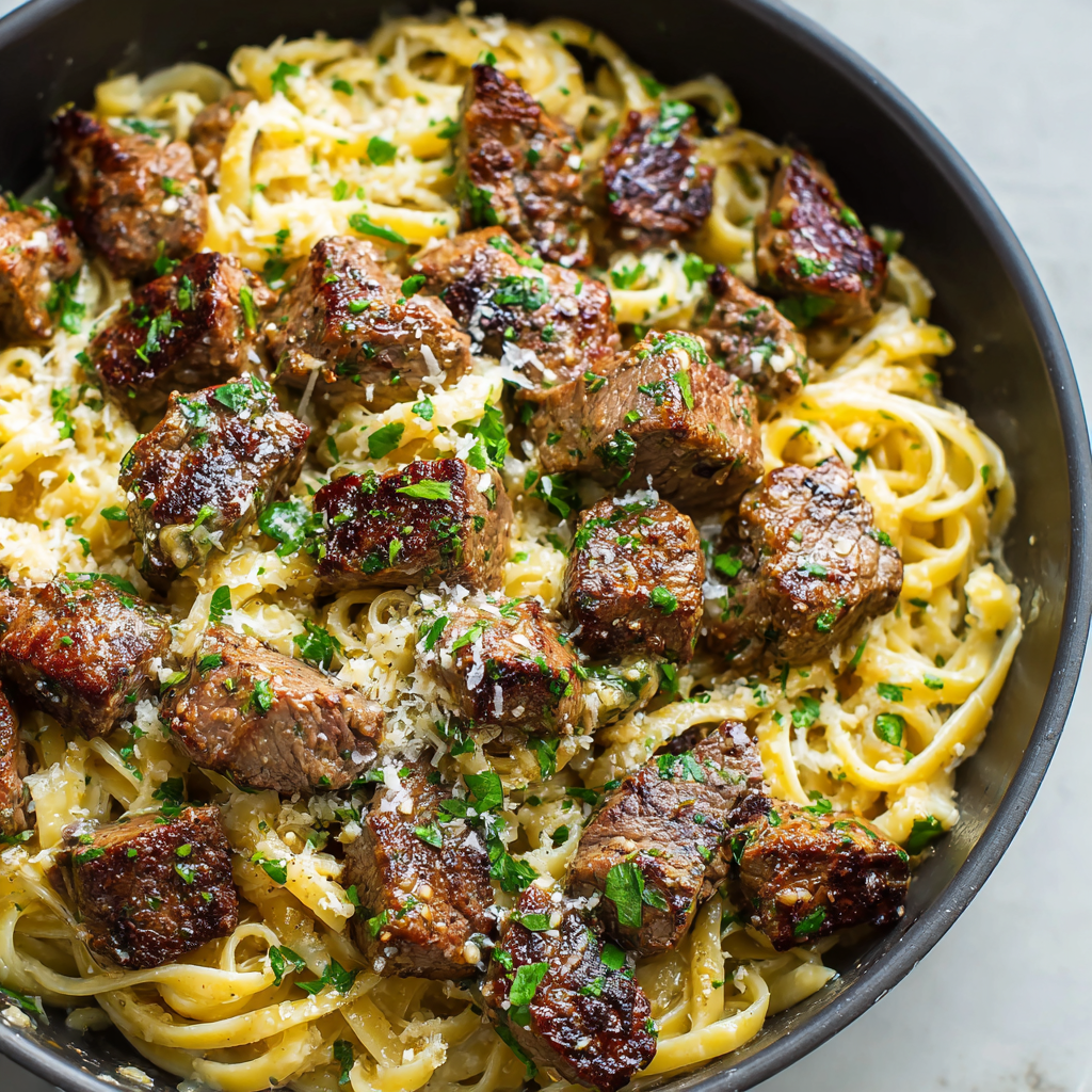 Garlic Butter Steak Bites with Creamy Parmesan Pasta: The Ultimate 30-Minute Comfort Dinner