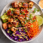 Bang Bang Salmon Bites Bowls: Crispy, Creamy, and Boldly Flavorful