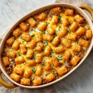 Read more about the article Tater Tot Casserole with Ground Beef (Easy, Cheesy Family Comfort Food)