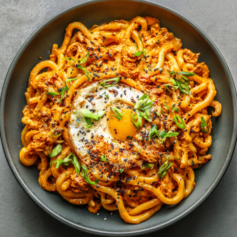 Creamy Gochujang Udon Noodles