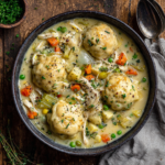 One Pot Chicken Dumpling Soup (with Refrigerated Biscuit Dough)