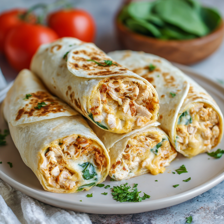 Cheesy Garlic Chicken Wraps: A Tasty Dinner Delight