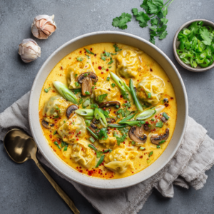 Read more about the article Quick Coconut Curry Soup with Dumplings