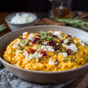 Read more about the article Baked Pumpkin Goat Cheese Risotto