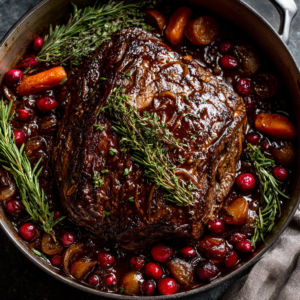 Read more about the article Slow-Braised Beef Roast with Cranberry Balsamic Glaze