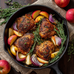 Read more about the article Rosemary Apple Cider Chicken (Easy One-Pan Fall Dinner)